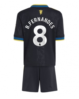 Manchester United Bruno Fernandes #8 Maglia Gara Terza Repliche 2025-26 Bambino Maniche Corte Manchester United Bruno Fernandes #8 Maglia Gara Terza Repliche 2025-26 Bambino Maniche Corte